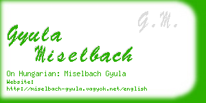 gyula miselbach business card